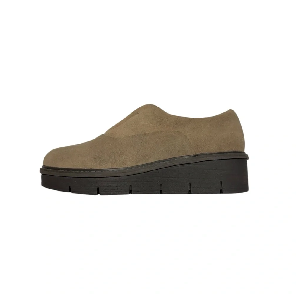 Clarks Womens Airabell Sky Gris Beige Size‎ 9.5M Slip On Casual Shoes Comfort
